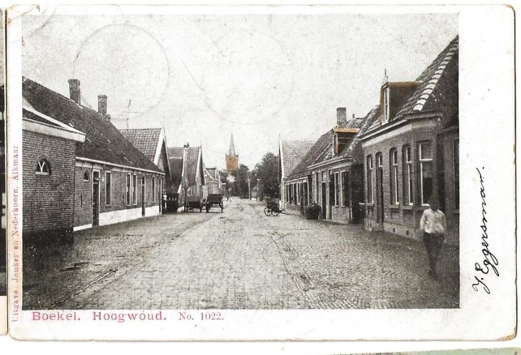 Jt29-13  Hoogwoud  - Boekel- Met P. 1904, Verzamelen, Verzenden, Voor 1920, Gelopen, Noord-Holland