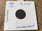 Munt 1898 1/2 cent Nederland schaars, Ophalen of Verzenden, Koningin Wilhelmina, Overige waardes, Losse munt