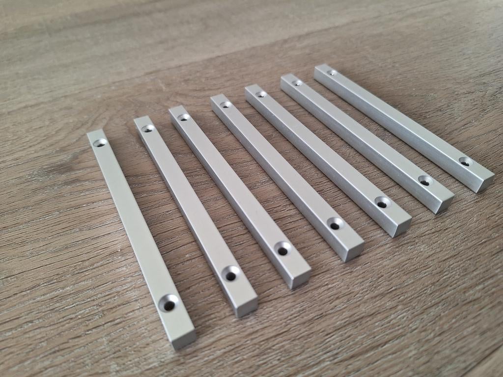 Schuifdeur handgrepen strip alu 7 stuks, Ophalen of Verzenden, Nieuw, Minder dan 50 mm, Overige typen