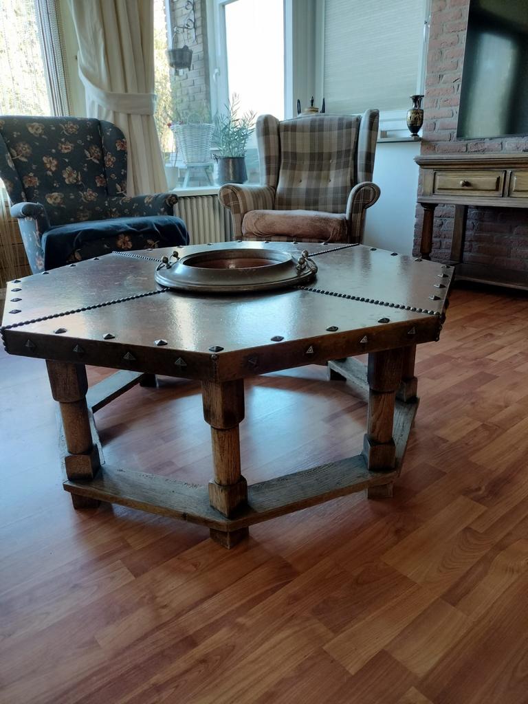 Stoere antieke koperen tafel!, Ophalen