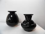Art Deco Vazen Doyen, zwart opaline glas, Ophalen of Verzenden