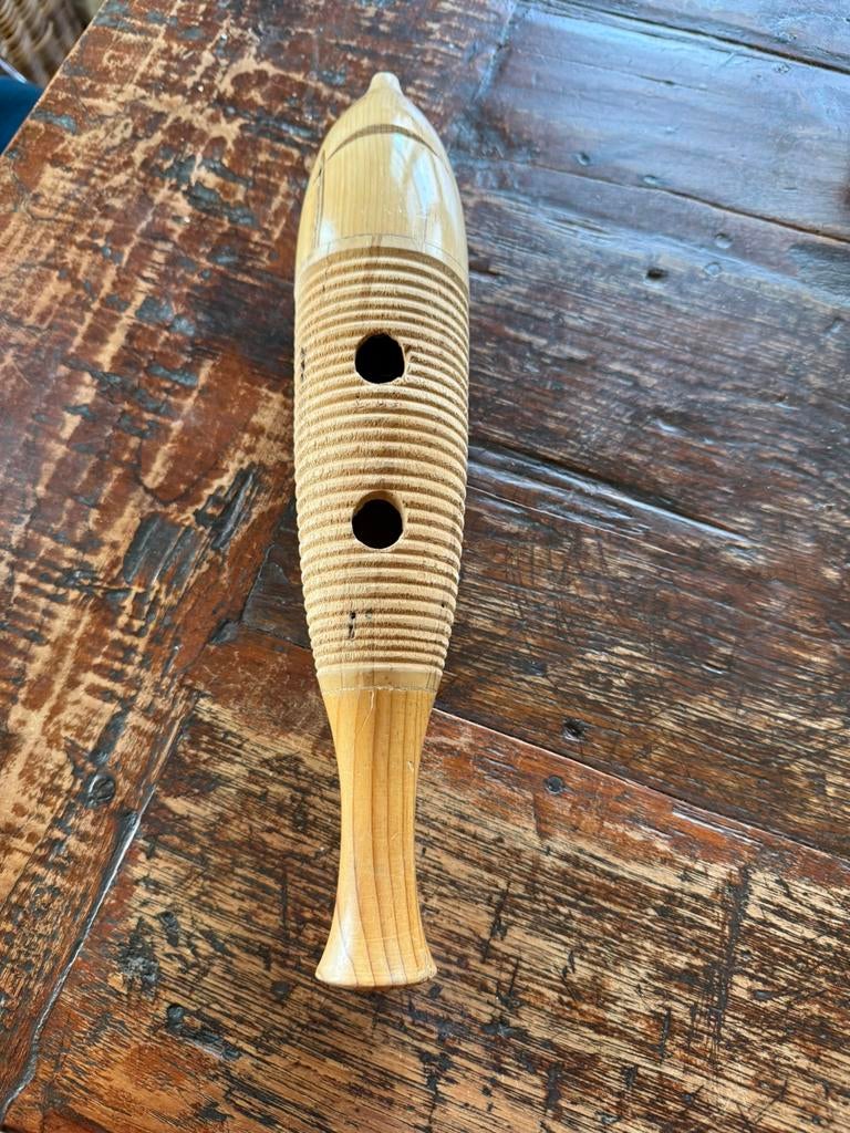 Hout houten guiro instrument ratel muziek muziekinstrument, Ophalen of Verzenden, Gebruikt