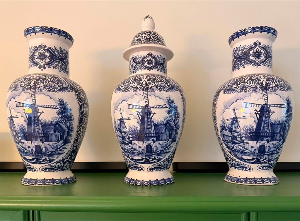 Groot Delfts blauw kaststel, 50 cm!, Ophalen of Verzenden