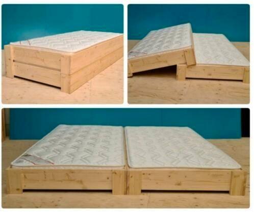 1-persoonsbed TWIN maak er in 5 sec 2 bedden van, Kinderen en Baby's, Kinderkamer | Bedden, Nieuw, 180 cm of meer, 85 tot 100 cm