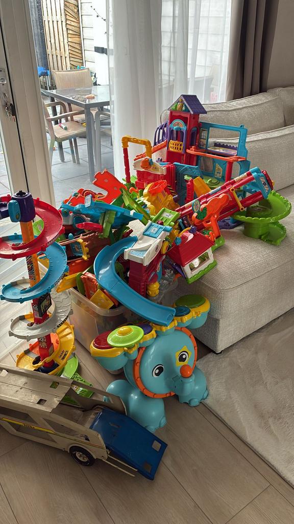 Grote set VTech Toet Toet Auto's en Zoef Zoef Dieren, Ophalen of Verzenden, Gebruikt, Overige merken