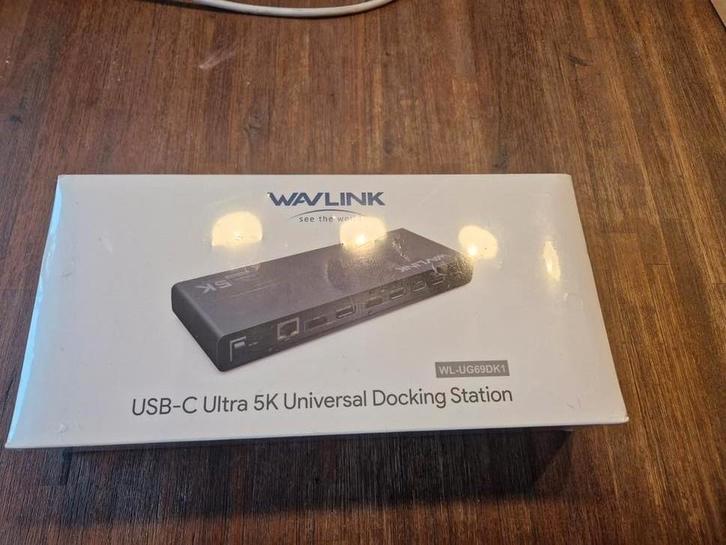 WAVLINK USB-C Ultra 5K Universeel Docking Station, Computers en Software, Dockingstations, Nieuw, Docking station, Laptop, Ophalen of Verzenden