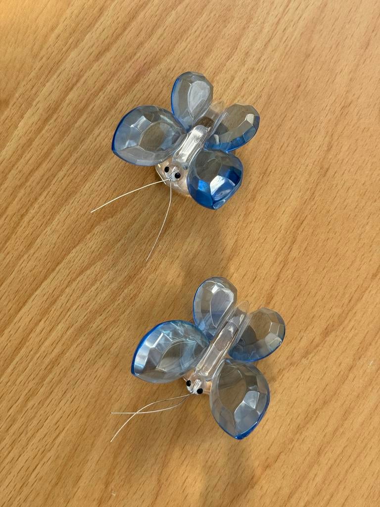 Twee kristallen vlinders IN PRIJS VERLAAGD !!, Ophalen of Verzenden