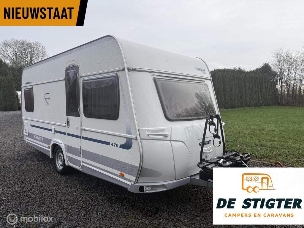Fendt 470 TF Saphir Vastbed Rondzit Voortent luifel, Caravans en Kamperen, Caravans, Koelkast, Bedrijf, Tot en met 4, 1000 - 1250 kg