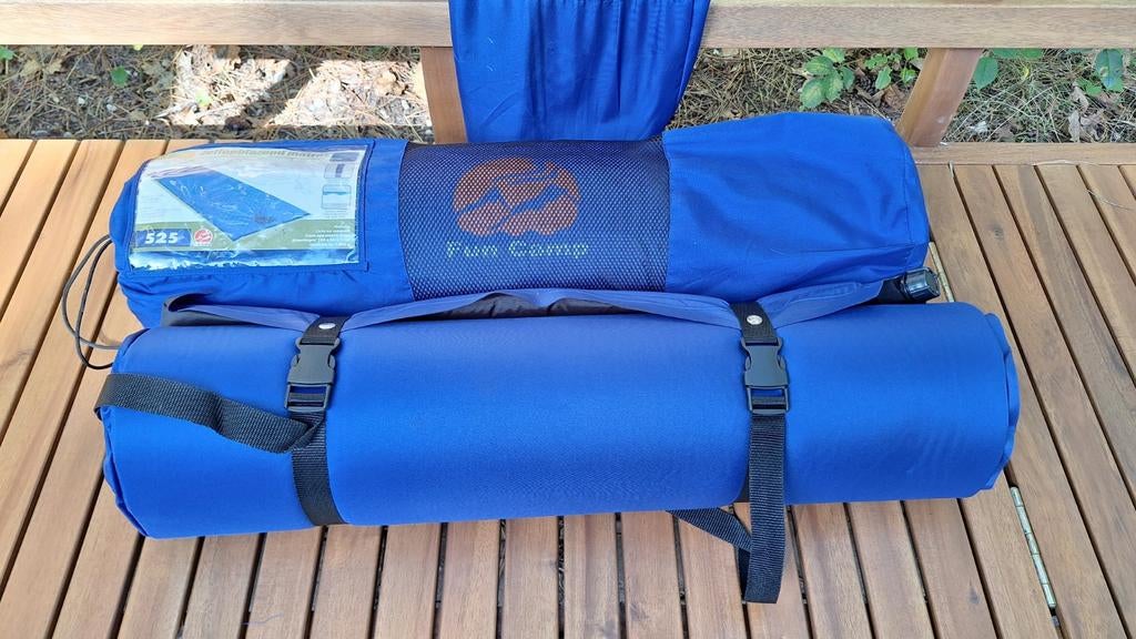 FREE CAMPO Zelfopblazend campingmatras, 12 cm dik, Opblaasbare camping mat met kussen, duurzaam, opvouwbaar, ultralicht, waterdicht, voor wandelingen, bivakruimte en outdoor, 4 seizoenen