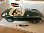 Burago Jaguar E-Type Coupé (1961) - Groen Schaalmodel, Ophalen of Verzenden, Nieuw, Auto, Bburago