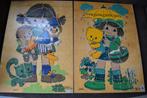 houten puzzel rolf 2 stuks, Ophalen of Verzenden, Gebruikt