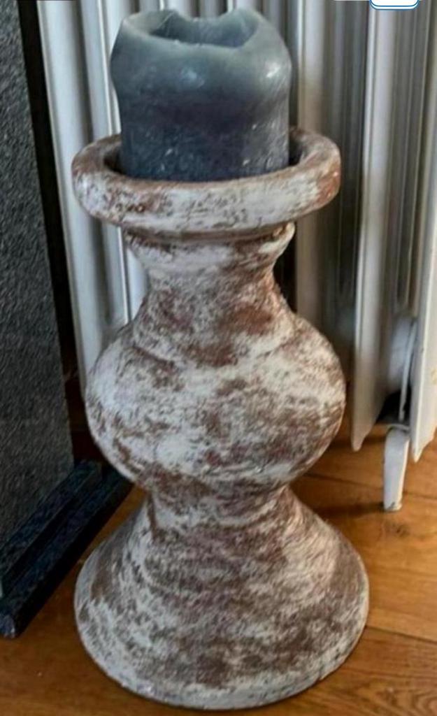 Grote Stoere Stenen- Glazen of IJzeren Lifestyle Kandelaars., Huis en Inrichting, Woonaccessoires | Kandelaars en Kaarsen, Zo goed als nieuw