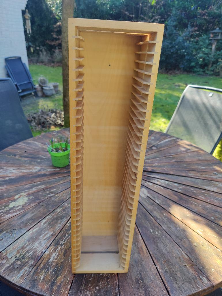 Blank houten cd rekken, Huis en Inrichting, Woonaccessoires | Cd- en Dvd-rekken, Ophalen, Gebruikt, 150 discs of meer, Cd's