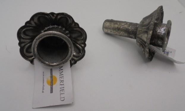 KANDELAAR HOUDER STOMP OLD SILVER 7 CM Nieuw, Overige materialen, Overige kleuren, -, -