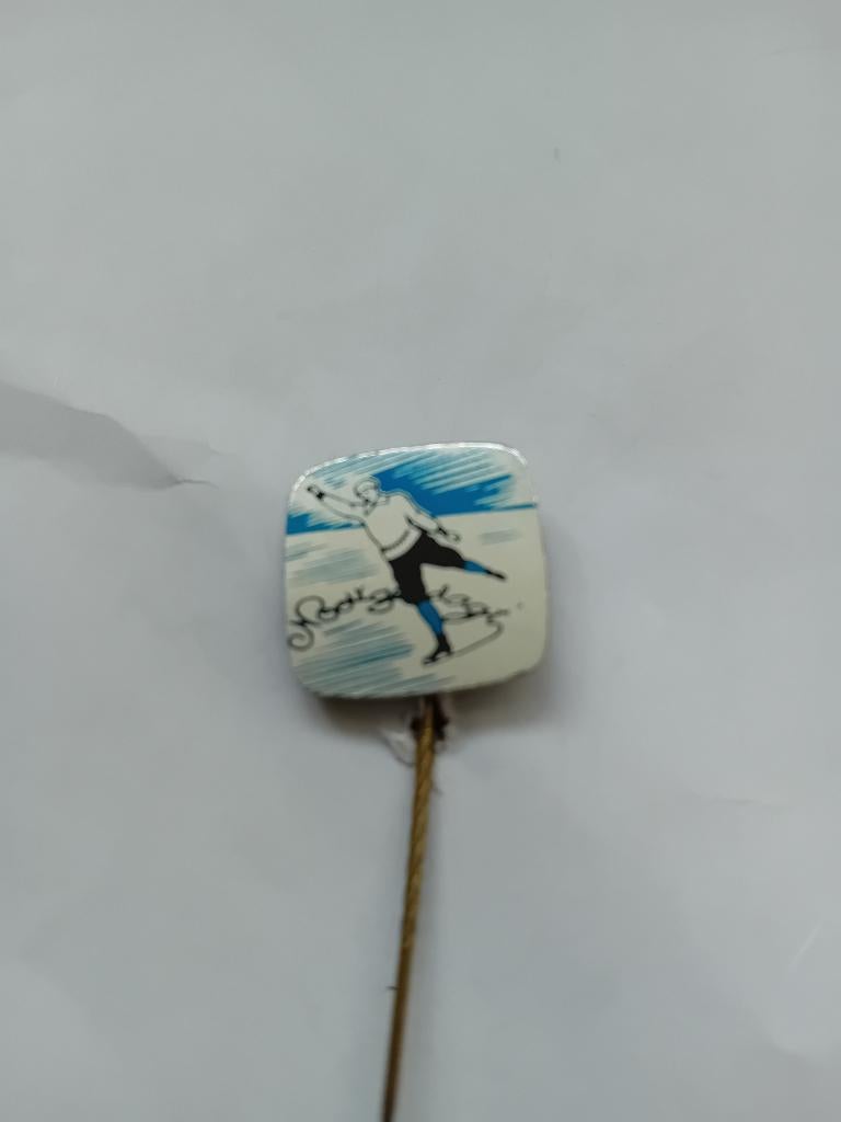 Pin - Nooitgedagt schaatsen - IJlst, Ophalen of Verzenden, Zo goed als nieuw, Merk, Speldje of Pin
