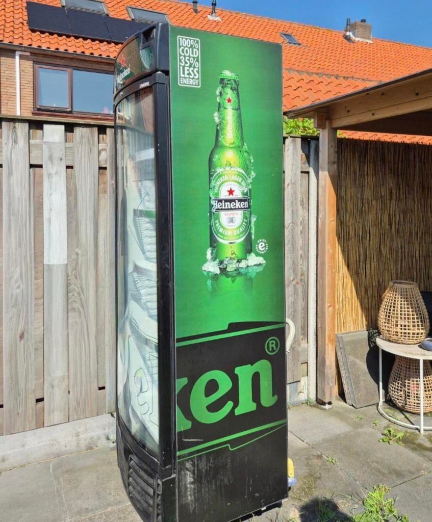 (Moet weg) Originele Heineken Koelkast, Witgoed en Apparatuur, Koelkasten en IJskasten, Ophalen, 200 liter of meer, 60 cm of meer