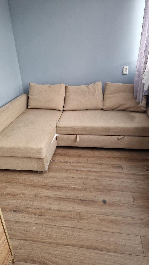 Slaapbank Ikea, Huis en Inrichting, Slaapkamer | Slaapbanken, Ophalen, Tweepersoons, Crème, 140 cm