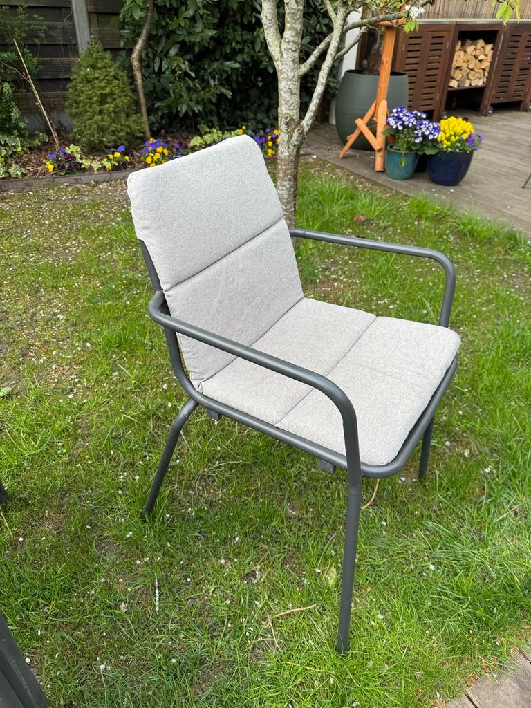 Tuinstoelen 6x (Intratuin Xavi), Tuin en Terras, Ophalen, Gebruikt, Metaal, Stapelbaar
