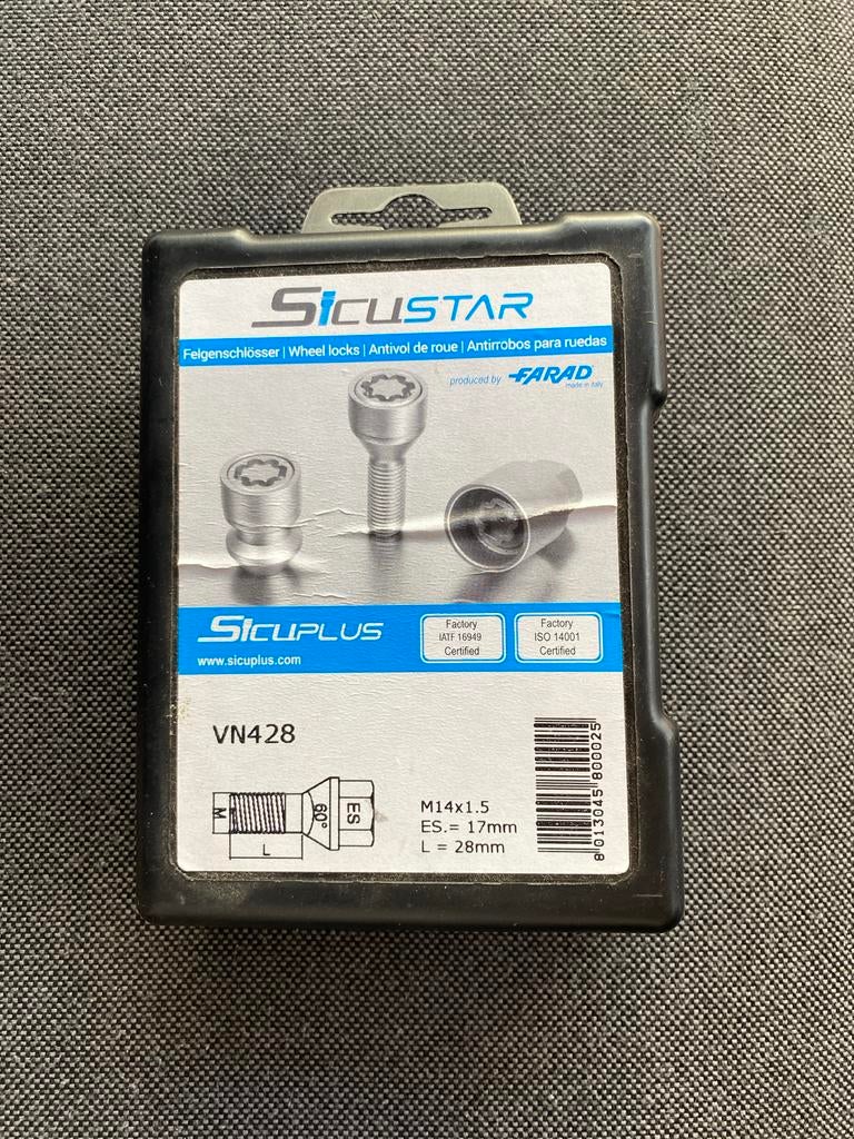 Sicustar VN428 wielsloten M14x1.5, Ophalen of Verzenden, Nieuw