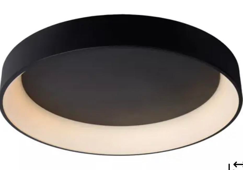 Lucide TALOWE LED Plafonnière - Ø80cm - Zwart, Huis en Inrichting, Lampen | Plafondlampen, Ophalen, Zo goed als nieuw, Metaal
