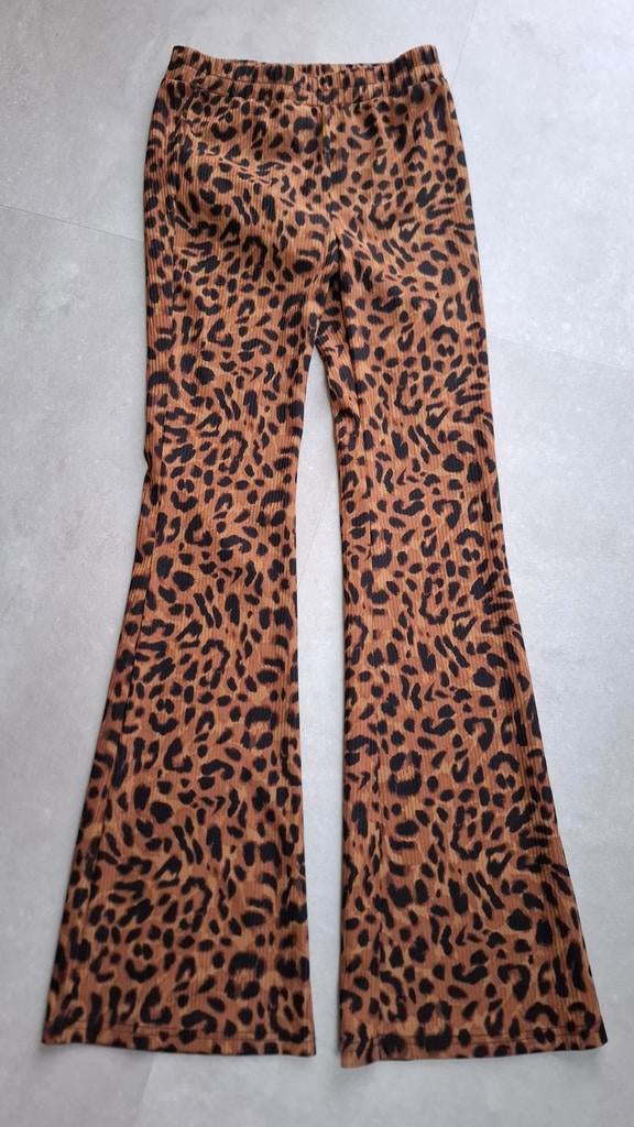 Shoeby Flared Broek Maat 158-164 Luipaardprint, Broek, Meisje, Ophalen of Verzenden, Zo goed als nieuw