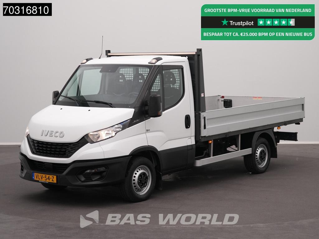 Iveco Daily 35S16 Open Laadbak 3,5t Trekhaak 160PK Navi Airc, Auto's, Stof, Gebruikt, Euro 6, 160 pk