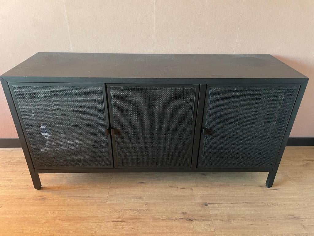 Dressoir Kledingkast Webbing Zwart Karwei Schoenenkast Sidet, Huis en Inrichting, Kasten | Dressoirs, Ophalen, Met deur(en), Gebruikt