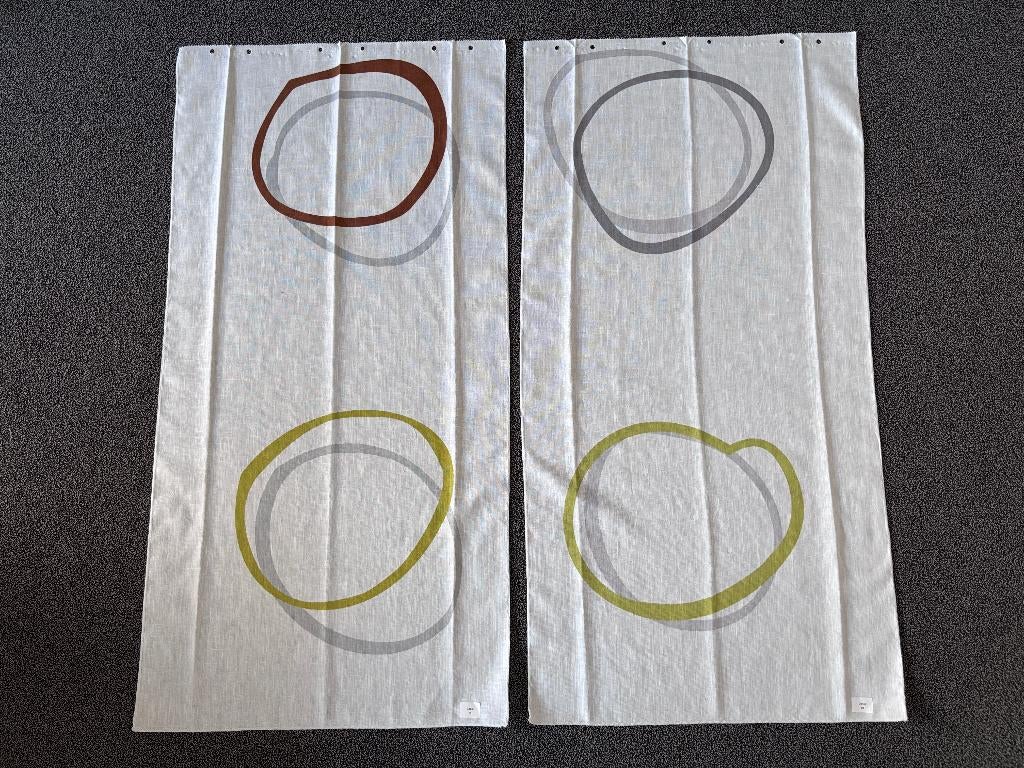 2x Lap stof De Ploeg Circle - 57 x 110 cm gordijnstof, Wit, Nieuw, Ophalen of Verzenden, 30 tot 120 cm