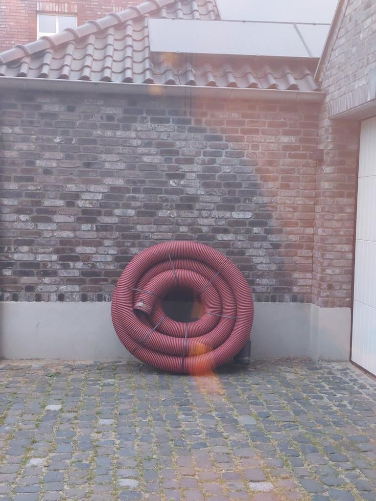 Rode ribbelbuis 160mm 25 mtr. per rol., Ophalen, Pvc, 6 meter of meer, Overige typen