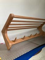 Mid-century beukenhouten kapstok - 65x18 cm, Wandkapstok, Gebruikt, Ophalen of Verzenden, Minder dan 100 cm