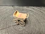 Zilveren Miniatuur Kinderwagen met Roze Dekentje, Ophalen of Verzenden, Zilver