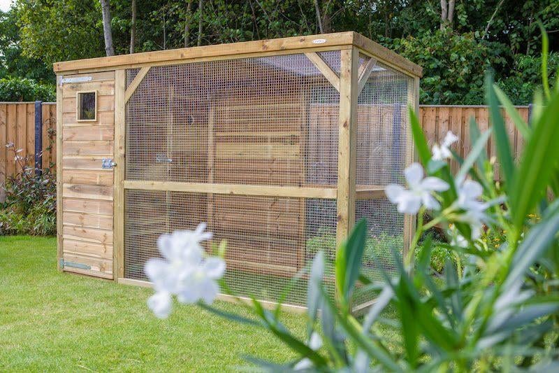 Volière Toon rechts, Dieren en Toebehoren, Vogels | Hokken en Kooien, Ophalen of Verzenden, Nieuw, Hout, Volière