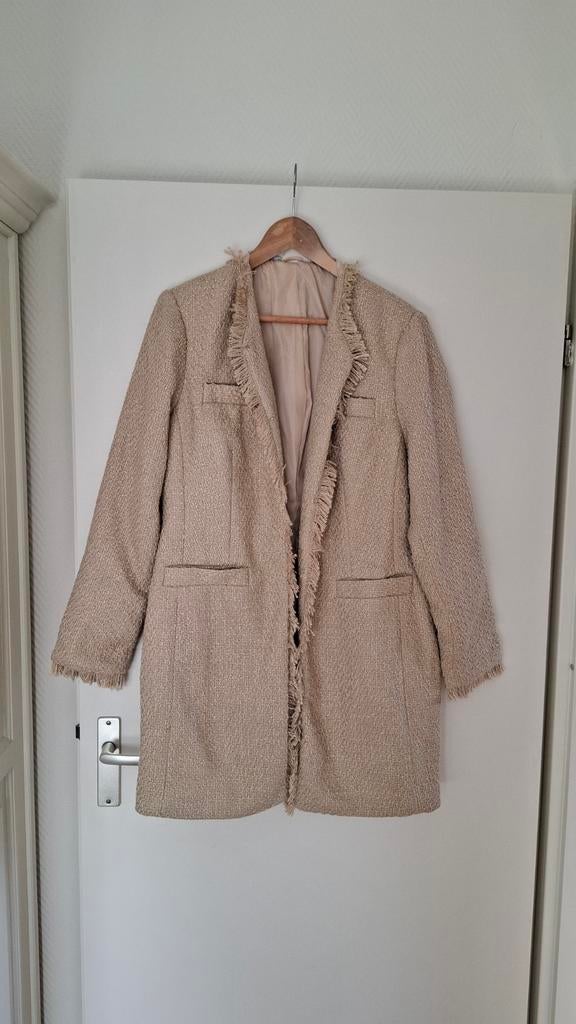 Tweed tussenjas beige/zandkleur maat 44, Kleding | Dames, Jasjes, Kostuums en Pakken, Ophalen of Verzenden, Nieuw, Maat 42/44 (L)