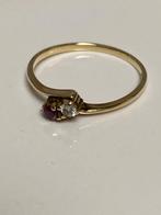 Geel gouden ring stenen, Verzenden, Goud, Ring