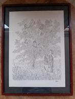 Zeefdruk/Litho door Peter Vos handgesigneerd 1972, Antiek en Kunst, Ophalen of Verzenden