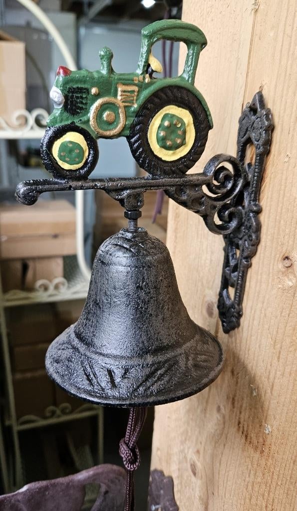 JOHN DEERE / deurbel / gietijzer/BEL 14 CM/ tractor /trekker, Nieuw, Info@huisentuindecoratiemarie.nl, Huis en tuin decoratie marie