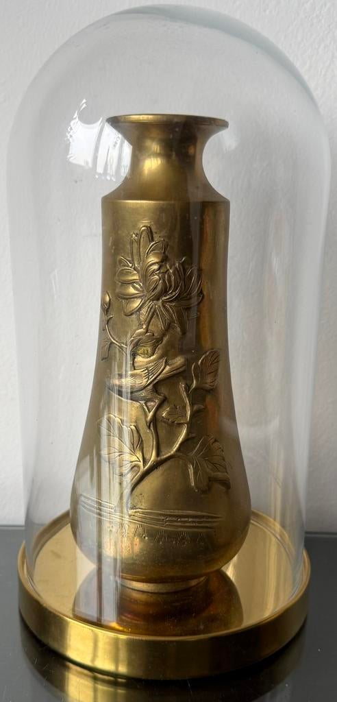 Antieke vaas Chinees brons in stolp, Antiek en Kunst, Ophalen of Verzenden