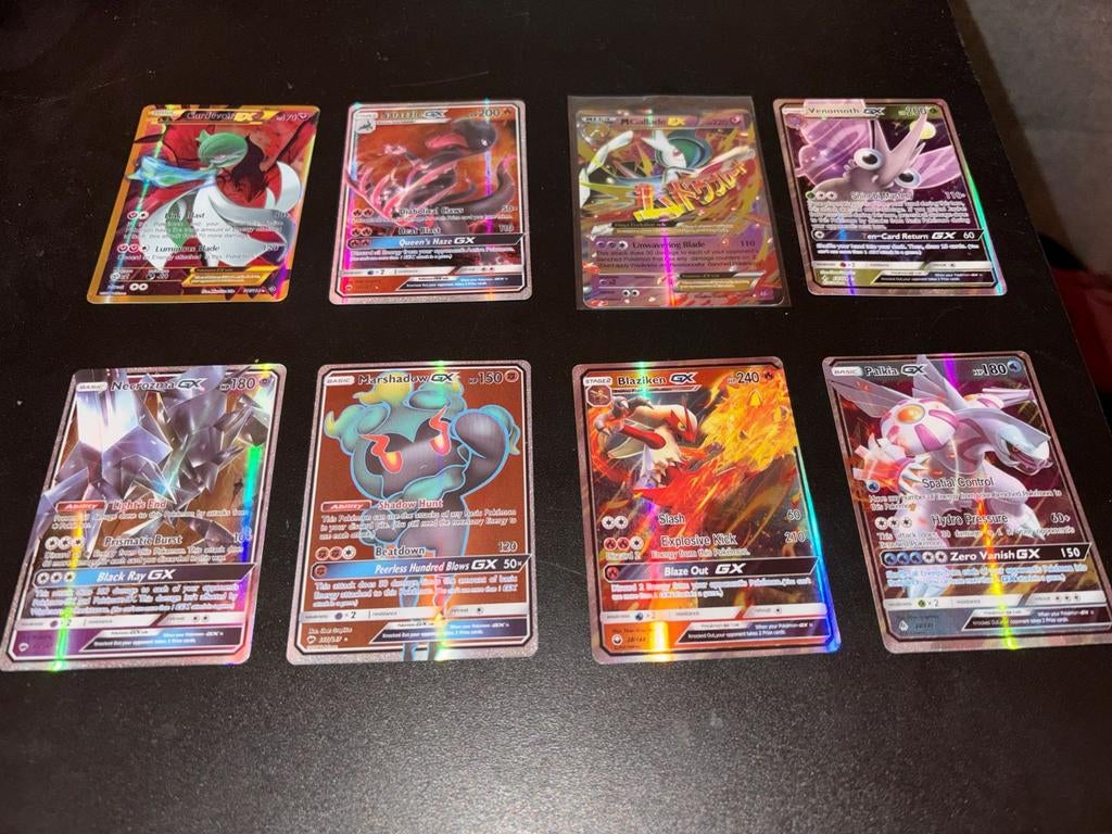 8 pokemon kaarten ex/gx 2016 - 2019, Verzenden