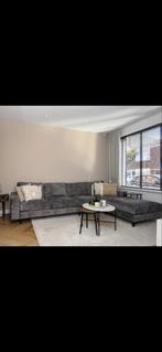 Goossens hoekbank met poef - Zo goed als nieuw, Ophalen, Zo goed als nieuw, Stof