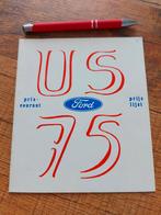 Ford België 1975 prijslijst US modellen, Ophalen of Verzenden, Zo goed als nieuw, Ford