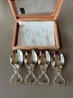 4 GERO verzilverde amuse lepels (plus 3 andere), Ophalen of Verzenden, Nieuw, Zilver, Los bestek