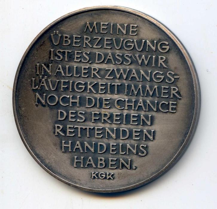 Kurt Georg Kiesinger KGK - Puur Zilver - 25 Gram, Postzegels en Munten, Penningen en Medailles, Overige materialen, Verzenden