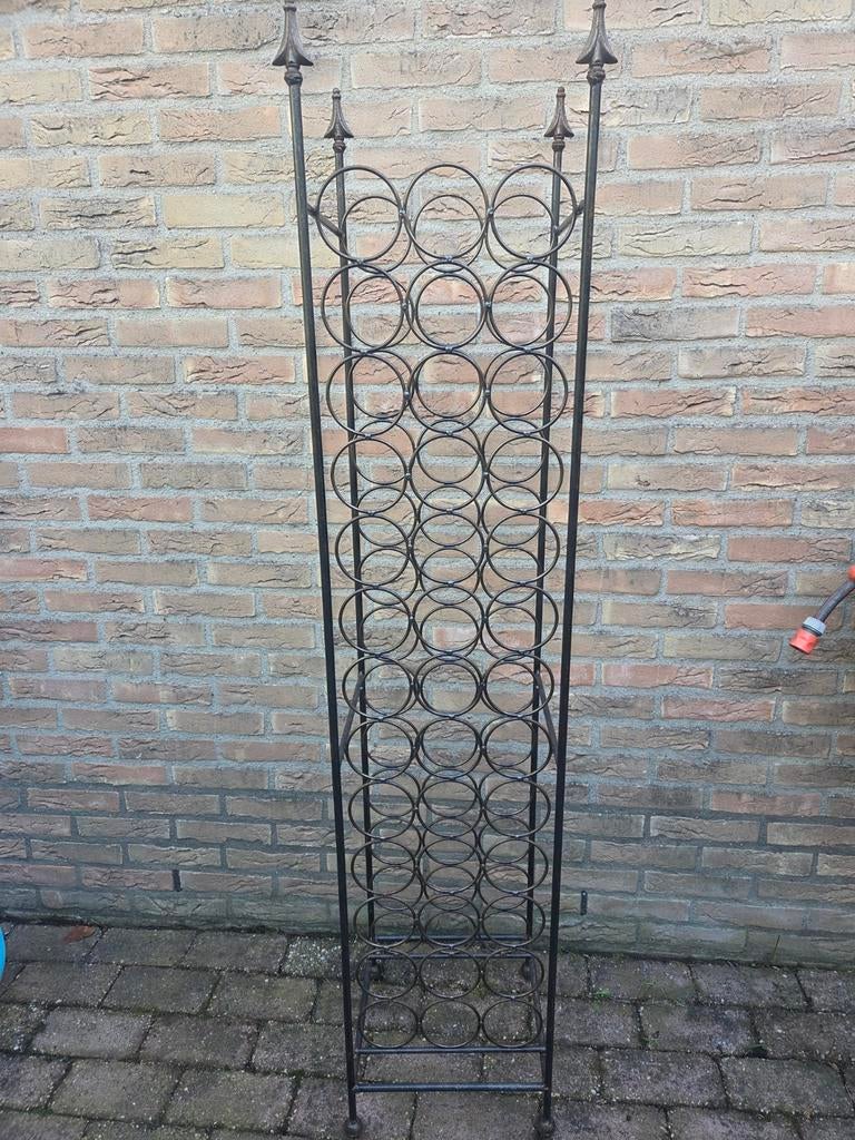 Wijnrek voor 39 flessen - Metaal, 160 cm hoog, Ophalen, Gebruikt, 25 flessen of meer, Metaal