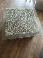 Salontafel van drijfhout met glazen blad, Huis en Inrichting, Tafels | Salontafels, Ophalen of Verzenden