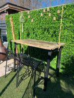 Buitenbar met barkrukken en verlichting, Ophalen, Gebruikt, 90 cm of meer, Hout