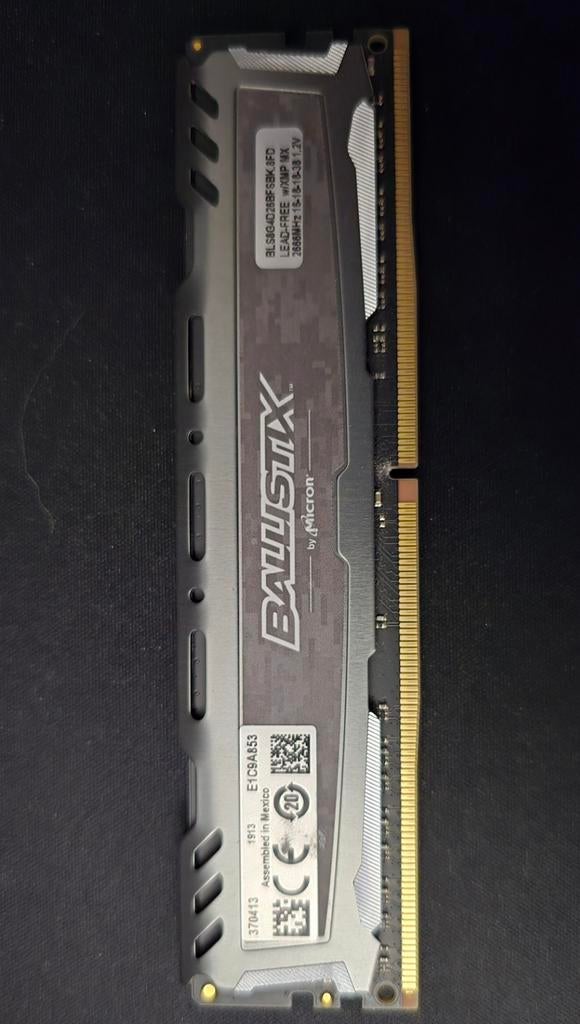 2x8GB Crucial Ballistix Sport 2666MHz, DDR4 RAM-kit, Computers en Software, RAM geheugen, DDR4, Ophalen of Verzenden, Zo goed als nieuw
