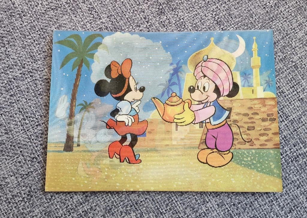 Disney 3D lenticulair ansichtkaart Mickey Minnie Mouse Goofy, Verzamelen, Ansichtkaarten | Themakaarten, Ophalen of Verzenden