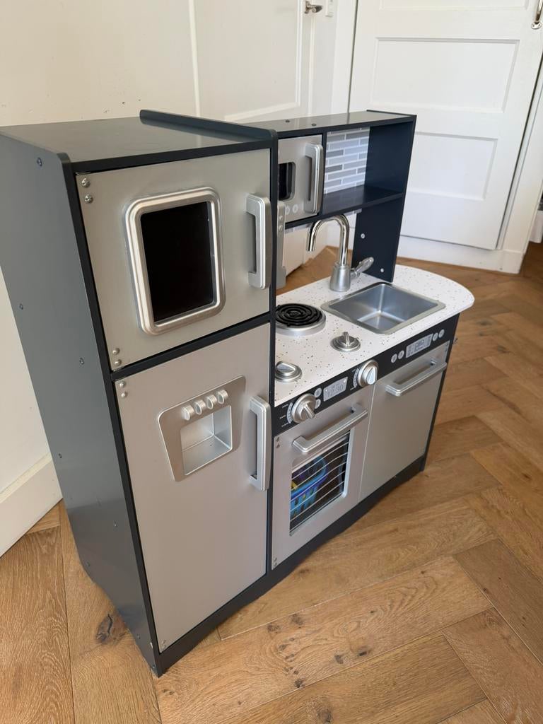 Kinderkeuken met accessoires, Kinderen en Baby's, Speelgoed | Speelkeukens, Ophalen, Gebruikt, Hout, Speelkeuken