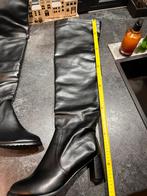 Zwarte Overknee Laarzen met Blokhak - Maat 50 (45 eu), Ophalen of Verzenden, Zo goed als nieuw, Zwart, Hoge laarzen