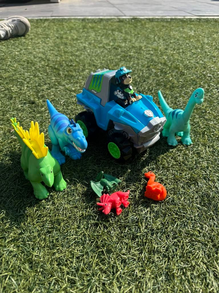Paw Patrol Dino Rescue speelset met voertuig en figuren, Ophalen of Verzenden, Gebruikt, Jongen of Meisje